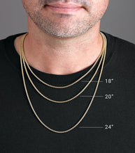 Load image into Gallery viewer, 14k Gold 3mm Rope Chain In Multiple Lengths &amp; Colors
