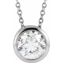 Load image into Gallery viewer, 14k Gold 1cttw Lab-Grown Diamond Solitaire 16-18&quot; Necklace in Multiple Colors
