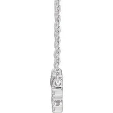 Load image into Gallery viewer, 14K White Gold 1/6cttw Natural Diamond LEO 16-18&quot; Necklace
