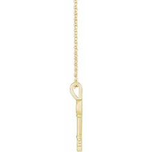 Load image into Gallery viewer, 14K Yellow Gold Key Pendant 16-18&quot; Necklace
