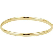Load image into Gallery viewer, 14K Yellow Gold 4mm Hinged Bangle 7&quot; Bangle Bracelet
