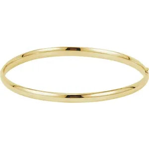 14K Yellow Gold 4mm Hinged Bangle 7