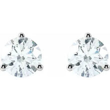 Load image into Gallery viewer, 14K White Gold 1/2cttw-2Cttw Lab-Grown Diamond Martini Stud Earrings
