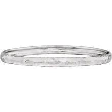 Load image into Gallery viewer, 14K White Gold 5.1mm Hammered Bangle 7 1/2&quot; Bangle Bracelet
