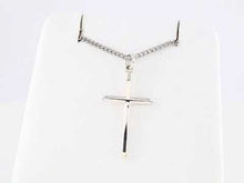 Load and play video in Gallery viewer, Sterling Silver 25.7x14mm Cross 18&quot; Necklace
