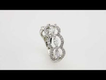 Load and play video in Gallery viewer, Platinum 1 1/3cttw Natural Diamond Anniversary Ring - Sizes 6-8
