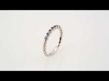 Load and play video in Gallery viewer, Jan-Dec 14K White Natural Birthstone Stackable Ring - Size 7
