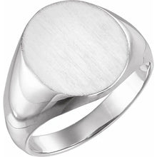 Load image into Gallery viewer, 16x14 mm Oval Signet Ring - Size 10
