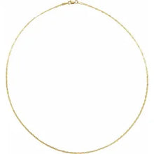 Load image into Gallery viewer, 14K Yellow Gold 2.7mm Mirror Link 18&quot; Cable Chain
