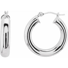 Load image into Gallery viewer, 14K White Gold 20mm Tube Hoop Earrings
