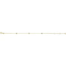 Load image into Gallery viewer, 14K Yellow Gold 1/6 CTW Natural Diamond Bezel-Set 3-Station 5 1/2-7&quot; Bracelet
